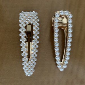 Hair clips pearls